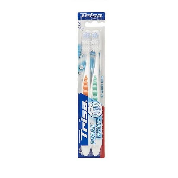 مسواک تریزا مدل Pearl White با برس نرم  2 عددی